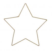 Déco murale étoile fil laiton torsadé - Doré Vieilli - 20x20 cm - Métal - Home Maison