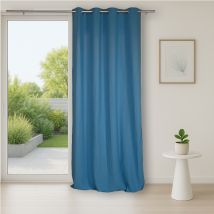 Rideau Uni en 100% lin - Bleu - Lin - Home Maison