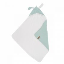 Cape de bain en gaze de coton avec oreilles de lapin - Céladon - 75x75 cm - Coton - Home Maison
