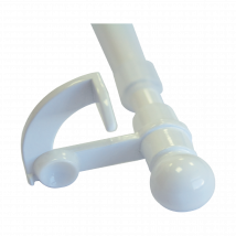 Tringle extensible autobloquante - Blanc - 90-130 cm - Métal - Home Maison