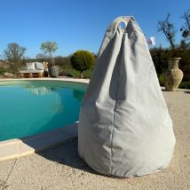 Poire oeillet Gris - Gris clair - 80 cm - Polyester - Home Maison