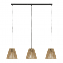 Triple suspensions avec abat-jour en corde - Beige - Corde - Home Maison