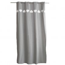 Rideau à top imprimé bourdon - Gris - Coton - Home Maison
