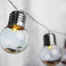 Guirlande Guinguette lumineuse et connectable - Transparent - Plastique - Home Maison