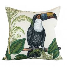 Coussin extérieur déperlant toucan - Beige - Polyester - Home Maison