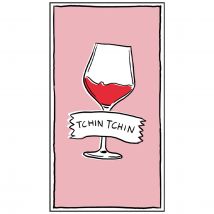 Lot de 15 serviettes en papier "Tchin Tchin" - Rose - 40x33 cm - Papier - Home Maison