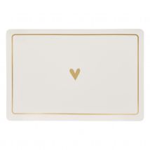 Set de table coeur - Doré - 45x30 cm - Polyester - Home Maison