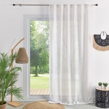 Voilage épuré en étamine - Blanc - 290x260 cm - Polyester/Etamine - Home Maison