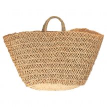 Panier de marché ajouré bohème - Naturel - 60x40 cm - Osier - Home Maison