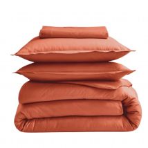 Taie de traversin en 100% coton biologique - Terracotta - 86x140 cm - Coton - Home Maison