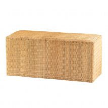 Banc en paille tressée fait main - Naturel - 90x40 cm - Osier - Home Maison