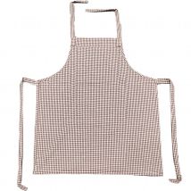 Tablier de cuisine à petits carreaux - Sable - Coton - Home Maison
