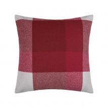 Coussin canapé - Effet laine - Rouge - Polyester - Home Maison