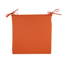 Galette de chaise extérieure carrée - Orange - 40x40 cm - Polyester - Home Maison