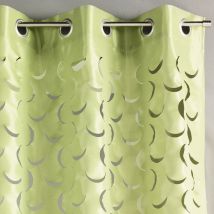 Rideau en taffetas léger découpe laser - Vert - Polyester - Home Maison