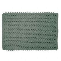 Tapis de bain en chenille douce antidérapant - Kaki - 50x80 cm - Polyester - Home Maison