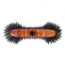Tête de balai demi-tête en soie pour entretien intérieur - Noir - 10x39 cm - Bois - Home Maison