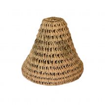 Abat-jour cône feuilles de palmier - Beige - Osier - Home Maison