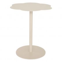 Table d’appoint ronde forme fleur - Ecru - 43x43x51 cm - Métal - Home Maison