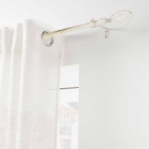 Kit de tringle extensible au style géométrique - Blanc - 120-210 cm - Métal - Home Maison