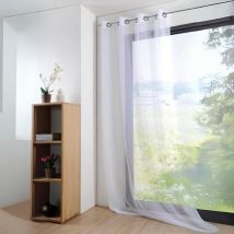 Voilage classique et grande largeur - Blanc - 140x280 cm - Polyester - Home Maison