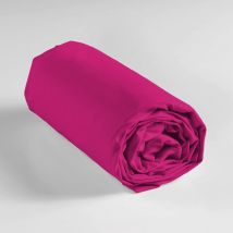 Drap housse uni 100% coton - Fuchsia - Home Maison