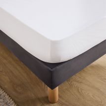 Protège matelas molleton 100% Coton - Blanc - 140x190 cm - Coton - Home Maison