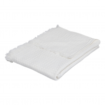 Jetée de lit nid abeille - Blanc - Home Maison