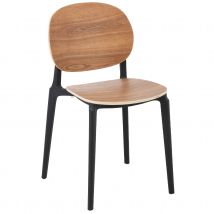 Chaise salle à manger moderne - Naturel - Bois/Polyester - Home Maison