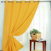 Rideau occultant Non Feu M1 - Doré - Polyester - Home Maison