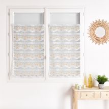 Modulable maille motif fleur - Blanc - 45x120 cm - Polyester - Home Maison