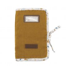 Protège carnet de santé lavable - Effet velours - Bronze - 26x17 cm - Coton/Polyester - Home Maison