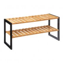 Banc à chaussures en bambou - Beige - Bambou - Home Maison