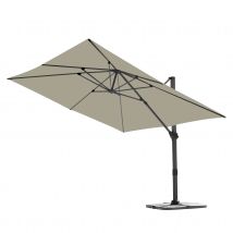 Grand parasol rectangulaire avec rotation 360° - Vert - 3x4 m - Aluminium - Home Maison