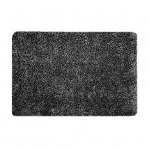 Tapis ultra-absorbant en fibres mélangées pour l’entrée - Noir - 45x75 cm - Polyester - Home Maison