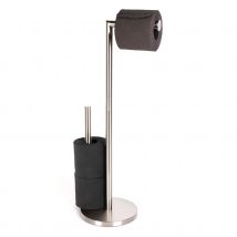 Serviteur WC en inox - Argent - 25x18x65 cm - Inox - Home Maison