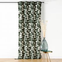 Rideau à Oeillets Paysage Abstrait - Vert - 145x260 cm - Polyester - Home Maison