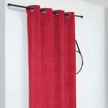 Rideau obscurcissant et isolant en velours côtelé - Rouge - 140x260 cm - Polyester/Velours - Home Maison