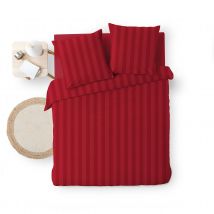 Parure de lit - Rouge - Microfibre - Home Maison