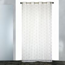 Voilage en Organza "Grain de Café" - Gris clair - 140x240 cm - Polyester/Organza - Home Maison