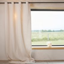 Rideau poly-lin à œillets - Lin - 160x240 cm - Lin/Polyester - Home Maison