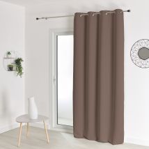 Rideau thermique occultant doublure molletonné - Marron - Polyester - Home Maison