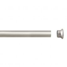 Tube tringle argent mat 1,5 m x 28 mm - Gris - Métal - Home Maison