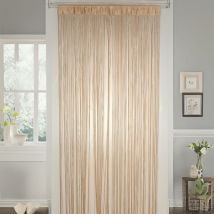 Rideau à Fils Spaghetti - Beige - 90x240 cm - Polyester - Home Maison