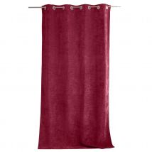 Rideau thermique en velours doublé polaire - Rouge foncé - 140x260 cm - Velours - Home Maison