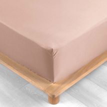 Drap Housse Uni 100% Percale de Coton - Rose - 160x200 cm - Percale de coton - Home Maison