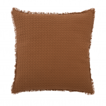 Coussin nid d'abeille - Terracotta - 45x45 cm - Polyester - Home Maison