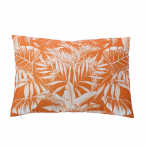 Coussin déhoussable extérieur à motifs - Orange - Polyester - Home Maison
