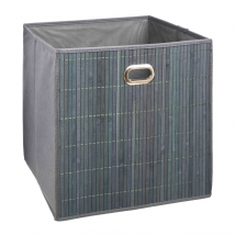 Panier rangement en bambou - Gris - 31x31 cm - Bambou - Home Maison