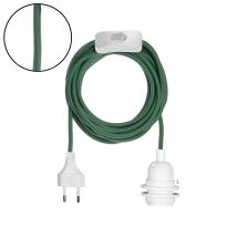 Suspension douille baladeuse à prise - Vert - 400 cm - Corde - Home Maison
